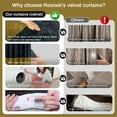 thumbnail image 5 of DONGPAI 2 Panels Crushed Velvet Curtains Floral Pattern Blackout Thermal Insulated Velvet Curtain Drapes for Living Room, Bedroom, 52"x 108", 5 of 7