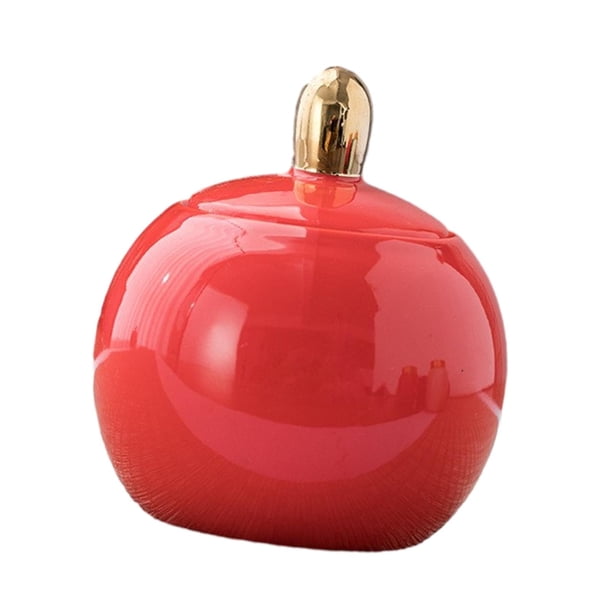Tarro de cerámica para almacenamiento de té, recipiente portátil con tapa para almacenamiento de alimentos, bote con tapa, bote de cocina para café, , Rojo Macarena bote de cocina