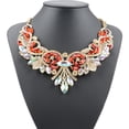 thumbnail image 2 of SmartBy Colorful Rhinestone Flower Pendent Chain Choker Statement Collar Bib Necklace, 2 of 7