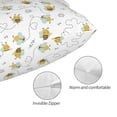 thumbnail image 3 of Yiaed Bee Print Brushed Microfiber Envelope Pillowcases, Standard,Envelope Closure Pillow Cases(No pillow core)-16"x24", 3 of 6