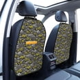 thumbnail image 3 of Kdxio Modern Yellow Excavator Print 2 Pack Car Kick Mat Seat Cover Back Protector Mat with Pockets for Organizer Backseat Protector and Storage Anti Kick Pad for Vehicles, 3 of 9