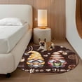 thumbnail image 3 of Round Area Rug 3ft,Coffee Time Gnomes Washable Carpet Non-Slip Runner Accent Rugs Indoor Floor Mat for Bedroom Living Room Decor,Ququ Cookies Donut Dwarfs, 3 of 9