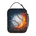 thumbnail image 2 of Baseball Ice Splash Insulated Lunch Box Lunch Bag for Women Men, Portable Leakproof Cute Tote Cooler Meal Bag, Reusable Lunch Container for for Work/Office/Picnic/Travel/School, 2 of 7