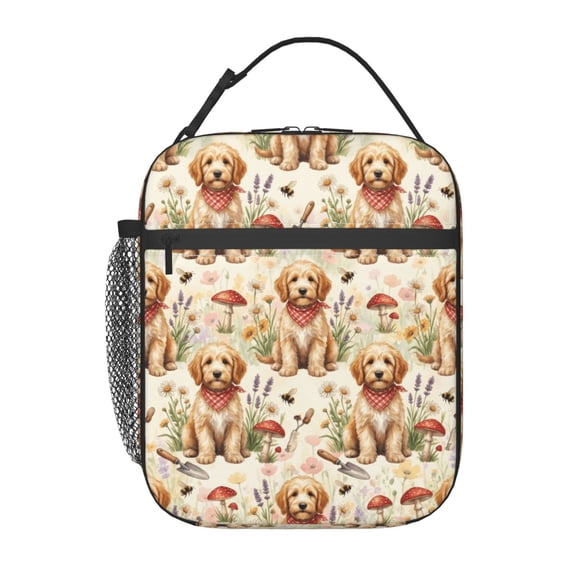 Dog Lunch Bag, Cute Goldendoodle Reusable Insulated Lunch Box For Women Men, Thermal Lunch Tote For Office Work Travel, Portable Cooler Bag, Carrier