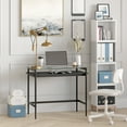 thumbnail image 5 of Henn&Hart 36" Blackened Bronze/Black Grain Metal/Glass Home Office, 5 of 10