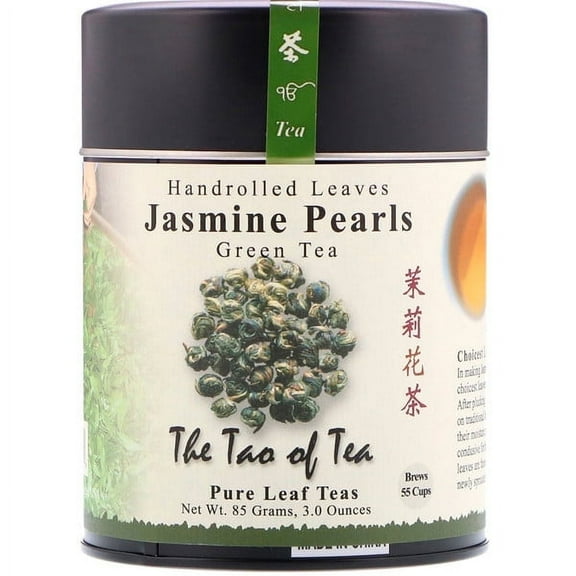 The Tao of Tea, Handrolled Leaves Green Tea, Jasmine Pearls, 3 oz Pack of 2