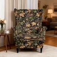 thumbnail image 2 of Bulopur Camo Wingback Chair Covers 2Pcs, Stretch Rustic Outdoor Slipcovers for Reading Armchairs, 2 of 7