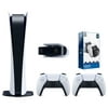 Sony Playstation 5 Digital Edition Console with Extra White Controller, 1080p HD Camera and Surge Dual Controller Charge Dock Bundle