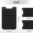 thumbnail image 3 of 2 Pack Stick on Phone Wallet, Elastic Lycra Credit Card Back Phone Card Wallet Case Pocket, 3 of 4