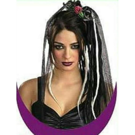 Vinyl Rose Hair Extension Punk Gothic Dread Accessory