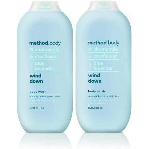 Method Body Wash - Wind Down. 18fl oz (Pack of 2)