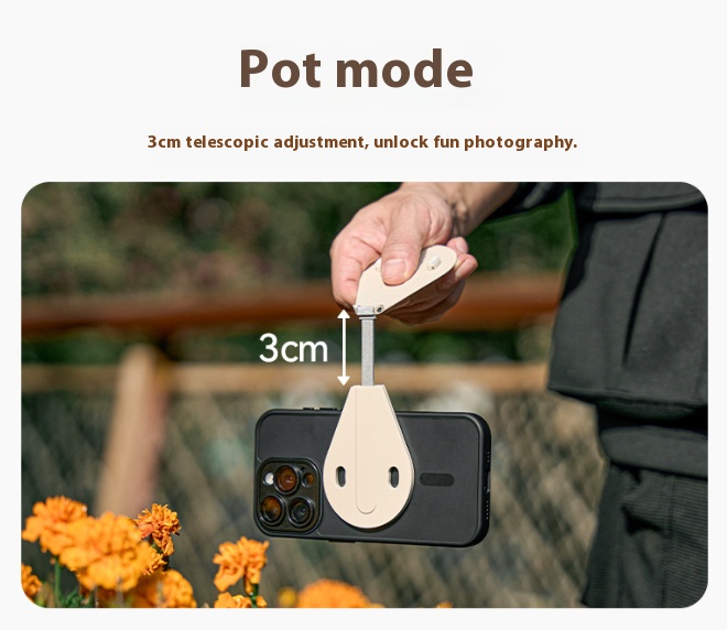 Magnetic Phone Tripod Mount - Bigcan Foldable MagSafe Phone Stand with N52 Magnet for iPhone Photography Vlogging, 300° Adjustable Grip Kickstand Holder