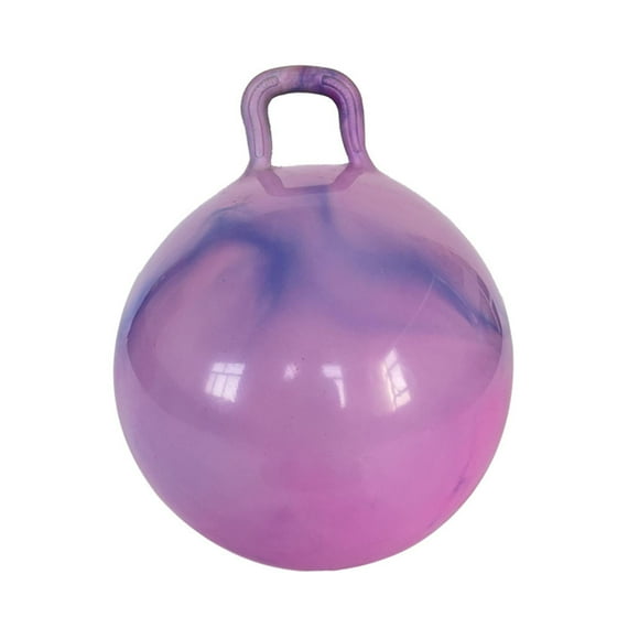Pelota hinchable, pelota saltarina inflable, con mango, 55cm de diámetro, juego hinchable para guardería, pelota saltarina deportiva, juguete para niñ Púrpura claro