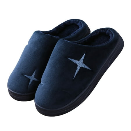 

Unisex Couples House Slipper Cozy Fluffy Memory Foam Slippers with Anti-Skid Rubber Sole Soft Warm House Shoes for Womens Mens Autumn Winter Wear