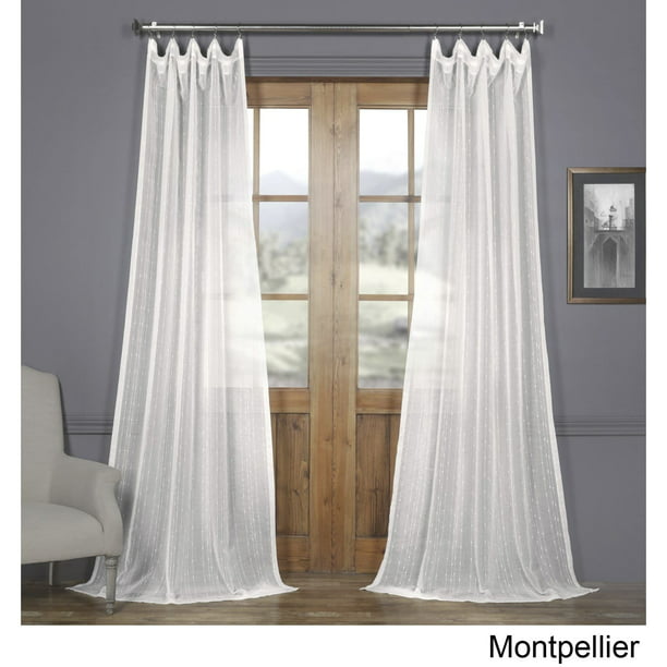 Exclusive Fabrics Montpellier Striped, Gray Striped Sheer Curtains