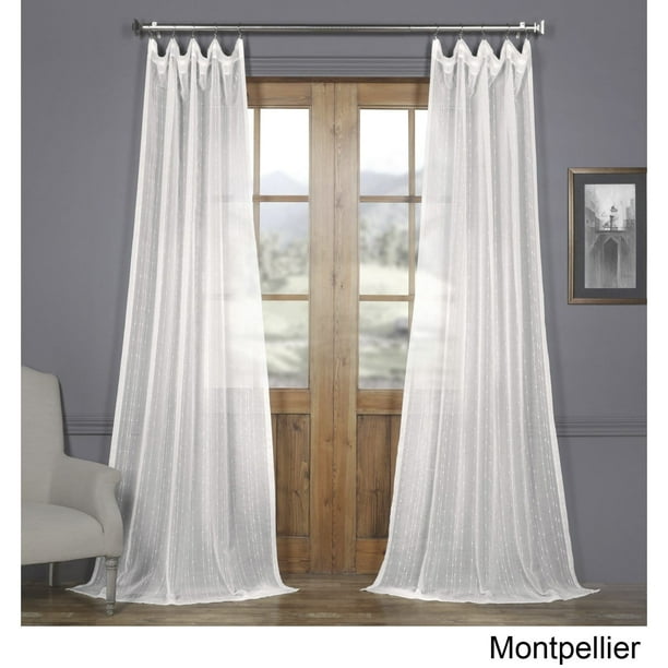 Exclusive Fabrics Montpellier Striped Linen Sheer Curtain 1 Panel 50 X 96 Inches Com Exclusive Fabrics Montpellier Striped, Gray Striped Sheer Curtains