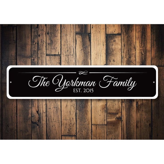 Name Novelty Decor, Metal Wall Sign - 4x18 Inches