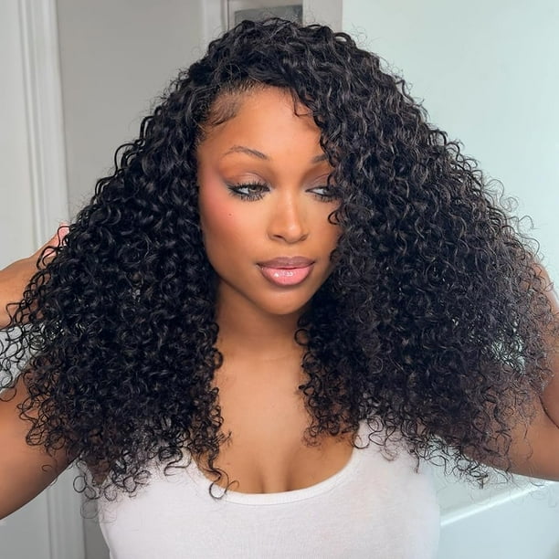 Media peluca Yeelice Hair Water Wave, 200 densidades, 50 cm, cabello humano