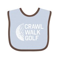Inktastic Crawl Walk Golf Boys or Girls Baby Bib