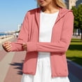 thumbnail image 2 of jiaxiM Womens Sun Protection Jacket Hoodie Wide Brim Upf 50+ Uv Sun Protection Long Sleeve Zip Up Lightweight Womens Shirts Jackets for Women Trendy Cooling Athletic Workout Track Shirt, 2 of 5
