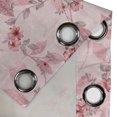 thumbnail image 4 of Ambesonne Vintage Grommet Curtain, Weathered Effect Floral Art, 50"x60", Pale Pink and Dried Rose, 4 of 5