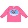 thumbnail image 3 of Inktastic Ski Red Skis and Snow in an Oval Boys or Girls Long Sleeve Toddler T-Shirt, 3 of 5