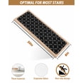 thumbnail image 4 of Stair Treads for Wooden Steps, Black Morocco Peel and Stick Stair Treads with Adhesive, Geometric Leaf Diamond Lattice Abstract Non Slip Indoor Stairs Runner Rugs Mats for Elders Dogs 8"x30"10PCS, 4 of 7