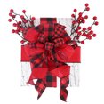 thumbnail image 4 of Bow DIY Christmas Ornaments Bow-knot Ribbon Rural American Country Style Handmade Decoration Lattice, 4 of 5