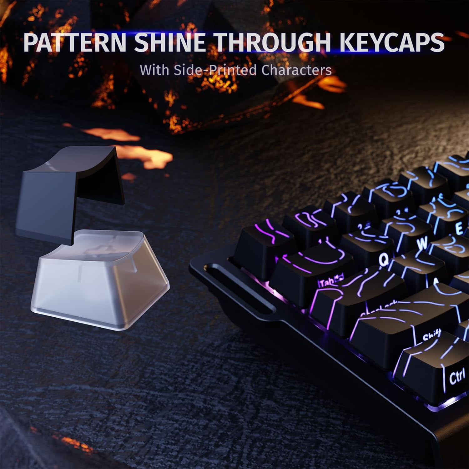 ATTACK SHARK X68 HE Rapid Trigger Keyboard Magnetic Switch, 60% Wired 8KHz Magnetic Keyboard With 0.01mm RT Accuracy, Support RT/Snap Tap/DKS/MT/TGL