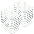 thumbnail image 1 of Contenedores de almacenamiento de plástico CiwiVoki, transparentes, paquete de 12 para el hogar y la, 1 of 9