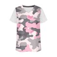 thumbnail image 5 of TTUHYWXI Casual V Neck T Shirts for Women Lace Short Sleeve Curved Hem Tops Loose Fit (Pink, XL), 5 of 7