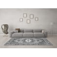 thumbnail image 3 of Ahgly Company Indoor Round Abstract Gray Modern Area Rugs, 6' Round, 3 of 4