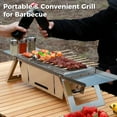 thumbnail image 2 of Barbecue Grills, Portable BBQ Charcoal Grill Foldable Grills, Small Grills Outdoor Cooking for Travel, Camping Smoker Grill, Stainless Steel Table Top Grill Charcoal Camping, Backyard, 2 of 5