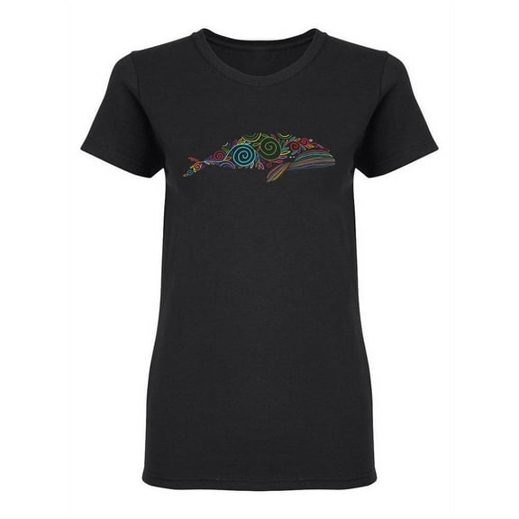Wild Whale Shaped T-Shirt Women -Image by Shutterstock, Female Large