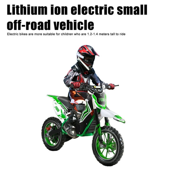 Balieda 36V 650W Kids Electric Dirt Bike, Dirt Rocket Electric Motocross Bike, Electric Pocket Motorbike with Mechanical Disc Brakes, Off-Road Motocross, 10 Inch Tires, Up to 16MPH, Green