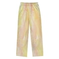 thumbnail image 2 of Kids' Pajama Pants Soft Relaxed Fit Sleep Pants Lounge Pants with Pockets Pastel Yellow Floral Elements Small, 2 of 9