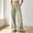 Khaki, variant on Womens Wide Leg Linen Pants Summer Beach High Waisted Cropped Flowy Pants Dressy Casual Beach Pants with Pockets(Coffee,XL)