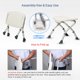 thumbnail image 3 of Banco de ducha plegable Asiento de baño Silla de baño Taburete con antideslizante, 3 of 8