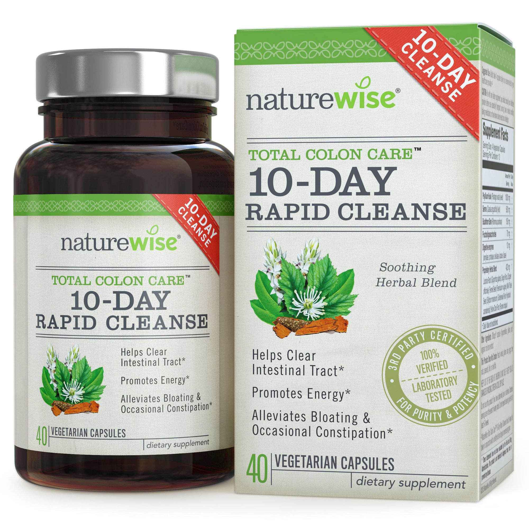 NatureWise Total Colon Care 10-Day Rapid Cleanse, 40 Ct
