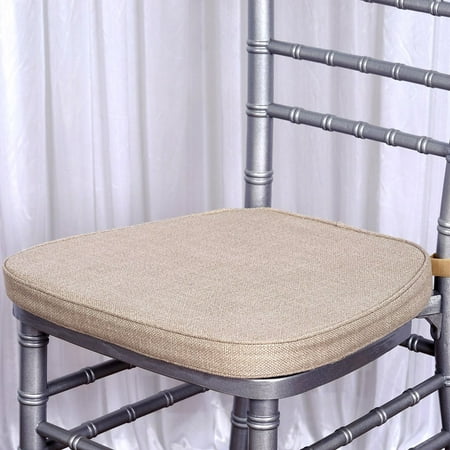 Balsa Circle Natural Burlap Chiavari Chair Cushion, Wedding Party Event Furniture Reception Dinner Catering Ceremony Decorations