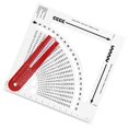 thumbnail image 1 of Knitting Stitch Counting Ruler, Professional Clear Scale Knitting Gauge Double Sided  For Teaching For Clothes Design, 1 of 8