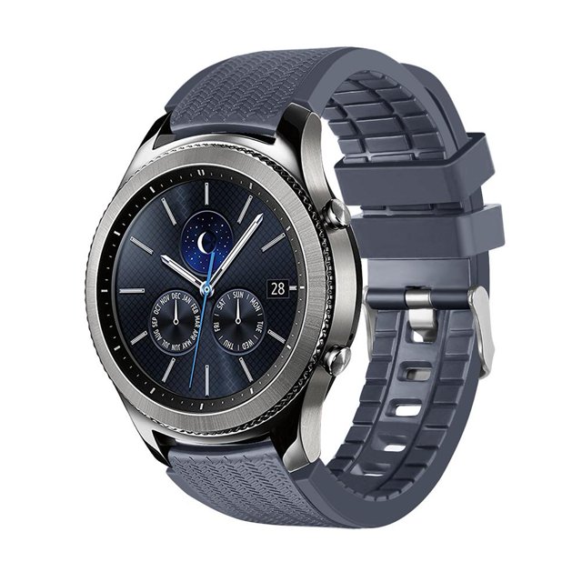 Banda de reloj de correa de muñeca TPU con patrón de neumático de 20 mm para Samsung Gear S3 (gris) Tmvgtek 2wr3rl8dw3rb1za7D05