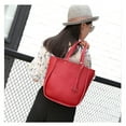 thumbnail image 3 of Stylago 4pcs Women Fashion Leather Handbags Tote Shoulder Bag Ladies Top Handle Satchel Purse and Zipper Wallet Set Red, 3 of 7