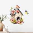 thumbnail image 1 of Adhesivo de pared con acuarela, diseño floral y de pájaros, 1 of 4