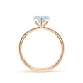 thumbnail image 2 of Angara Natural 0.9 Ct. Aquamarine Solitaire Ring in 14K Rose Gold for Women (Ring Size: 3.5), 2 of 8