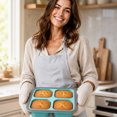 thumbnail image 5 of Silicone Muffin Pan, 4 Cup Non Stick Cupcake Baking Mold Food Grade Muffin Tin with Easy Grip Handles Fast Release Bakeware for Brownies Egg Bites Mini Cakes Dessert Treats(Mint Green), 5 of 6