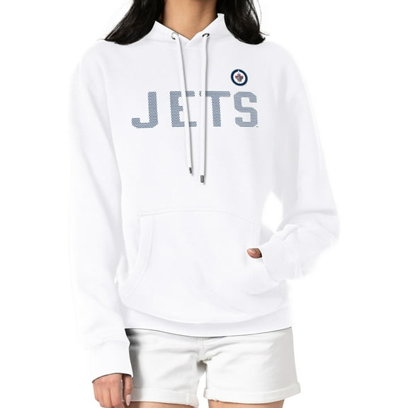 Women's G-III 4Her by Carl Banks  White Winnipeg Jets Dot Print Pullover Hoodie