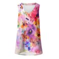 thumbnail image 4 of HAPIMO Women's Summer Tank Tops Sleeveless Shirts for Girls Lace Splicing Tunic Pleat Camisole V-Neck Blouse Casual Flowy Camis Floral Print Tops Multi-color S, 4 of 4