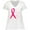 AA-White, variant on Inktastic Faith Over Fear Breast Cancer Awareness with Pink Ribbon Women's Plus Size V-Neck T-Shirt