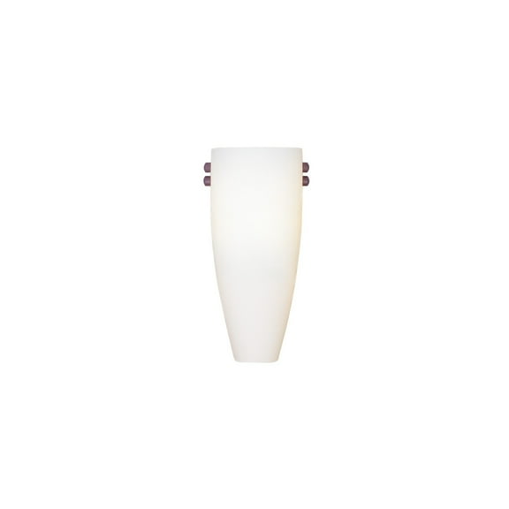 5.75 inch 1 Light Bronze & Brushed Nickel Wall Sconce with Satin White Glass Shade